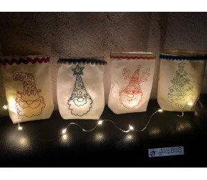 Stickserie ITH - Lichtbeutel Stylish xmas Gnomes